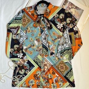 Colorful Floral Blouse